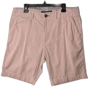 American Eagle Classic Fit Mens Pinstriped Chino Shorts Red White Size 36